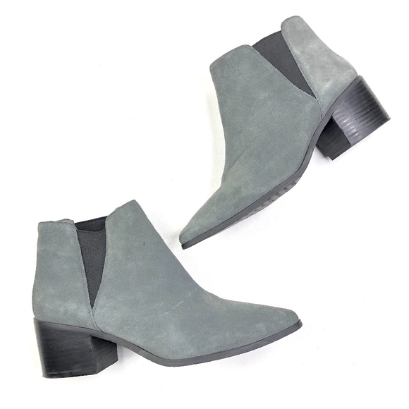 Tahari | Genuine Leather Suede Grey Bootie - Picture 1 of 6